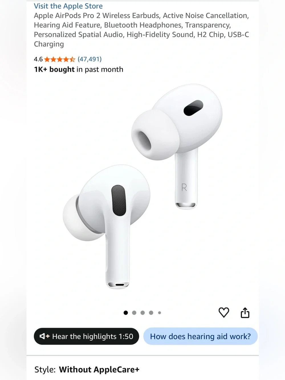 Apple AirPods Pro 2 Wireless Earbuds
